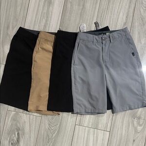 Bundle of Quiksilver Kids Black, Tan, and Gray Shorts